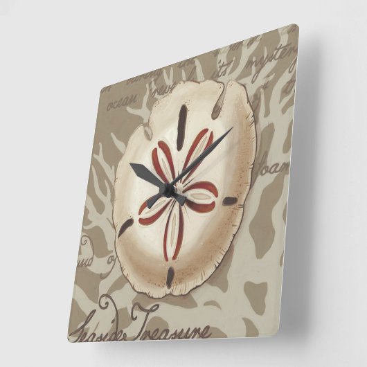 Seaside Sonnet III Vierkante Klok (Hoek)