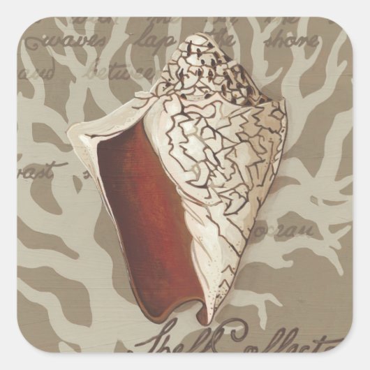 Seaside Sonnet IV Vierkante Sticker (Voorkant)