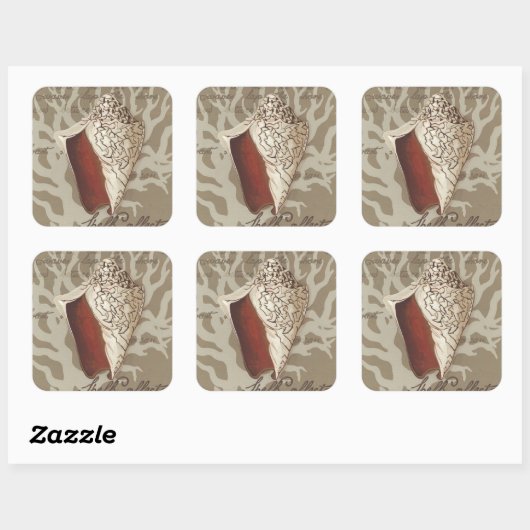 Seaside Sonnet IV Vierkante Sticker (Vel)