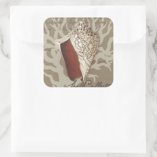 Seaside Sonnet IV Vierkante Sticker (Tas)