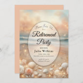 Seaside Sparkle en Sunset Dreams Retirement Party Kaart (Voorkant / Achterkant)