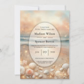 Seaside Sparkle en Sunset Dreams Trouw Kaart (Voorkant)