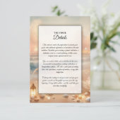 Seaside Sparkle en Sunset Dreams Trouwen Informatiekaartje (Staand voorkant)