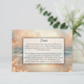 Seaside Sparkle en Sunset Dreams Trouwen Informatiekaartje (Staand voorkant)