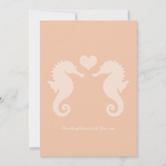 Seaside Sparkle en Sunset Dreams Trouwen Kaart (Achterkant)