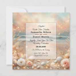 Seaside Sparkle en Sunset Dreams Trouwen Kaart