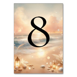 Seaside Sparkle en Sunset Tafelnummer w Namen