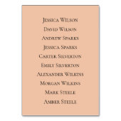 Seaside Sparkle en Sunset Tafelnummer w Namen (Achterkant)