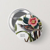 Seaside Sparrow, Audubon Birdwatcher Seaside Finch Ronde Button 5,7 Cm (Voorkant /achterkant)
