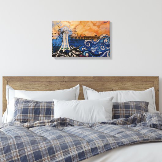 Seaside Street Art Canvas Afdruk (Insitu (Slaapkamer))