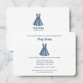 Seaside Stripes Celebration QR Code RSVP Kaartje