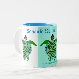 Seaside Summer Holiday - Zee Turtle Tweekleurige Koffiemok