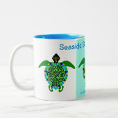 Seaside Summer Holiday - Zee Turtle Tweekleurige Koffiemok (Links)