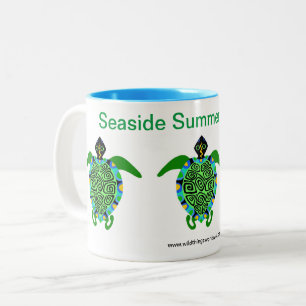Seaside Summer Holiday - Zee Turtles Tweekleurige Koffiemok