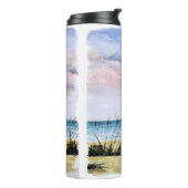 Seaside Sunrise - Waterverf Zeegezicht schilderij  Thermosbeker (Gedraaid links)