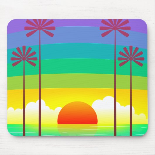 Seaside Sunset Mousepad Muismat (Voorkant)