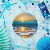 Seaside Sunset Papieren Bordje (Feest)