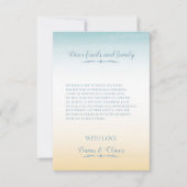 Seaside Theme Wedding Thank You Card Card Bedankkaart (Voorkant)