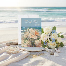 Seaside Theme Wedding Thank You Card Card Bedankkaart