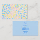 Seaside Threaded Design in Pastel Colors. Visitekaartje (Voorkant / Achterkant)