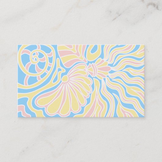 Seaside Threaded Design in Pastel Colors. Visitekaartje (Voorkant)