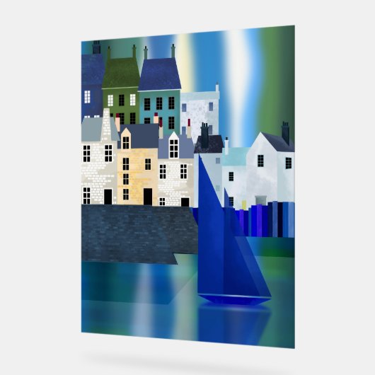 Seaside Town Acryl Bord (Hoek)