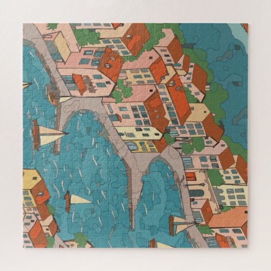 Seaside Town Legpuzzel (Horizontaal)