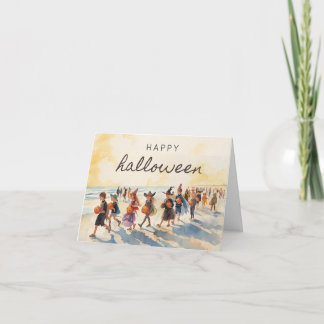 Seaside Trick-or-Treat – Coastal Halloween Card Bedankkaart
