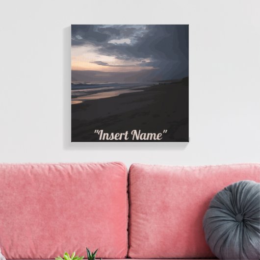 Seaside Twilight Canvas Afdruk (Insitu (Woonkamer))