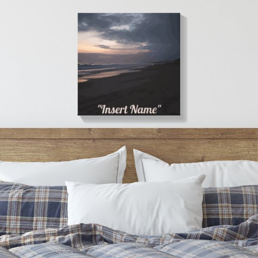 Seaside Twilight Canvas Afdruk (Insitu (Slaapkamer))