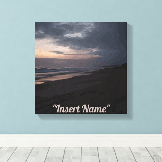 Seaside Twilight Canvas Afdruk (Insitu (Houten vloer))