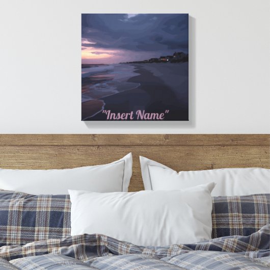 Seaside Twilight Canvas Afdruk (Insitu (Slaapkamer))