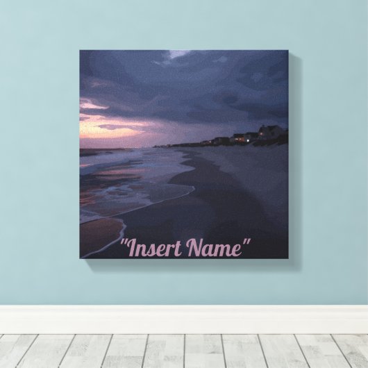 Seaside Twilight Canvas Afdruk (Insitu (Houten vloer))