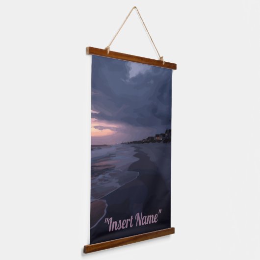 Seaside Twilight Hangend Wandkleed (Gebogen)