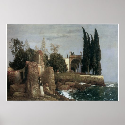 Seaside Villa, Arnold Bocklin 1878 Poster (Voorkant)