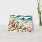 Seaside vouwD - Hartelijk dank Bedankkaart (Voorkant)