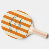 Seaside Warm Citrus Striping & Familienaam Tafeltennisbatje (Zijkant)