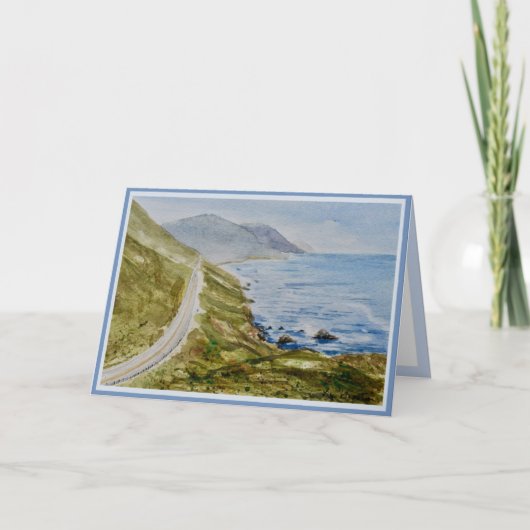 Seaside Waterverf Art Greetcard Kaart (Voorkant)
