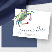 Seaside Waterverf Crab Save the Date
