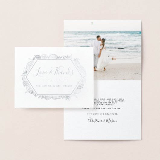 Seaside | Weddenfoto Hartelijk dank Folie Kaarten (Display)