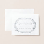 Seaside | Weddenfoto Hartelijk dank Folie Kaarten (Voorkant met envelop)