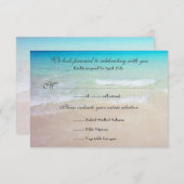 Seaside Weddenschap Reply Exact Guest Count Menu (Voorkant / Achterkant)