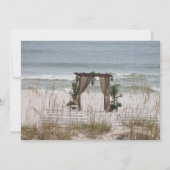 Seaside Wedding Beach Thema foto bruiloft uitnodig Kaart (Achterkant)