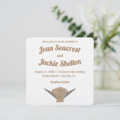 Seaside Wedding Coastal Kaart (Staand voorkant)