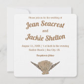 Seaside Wedding Coastal Kaart (Voorkant)