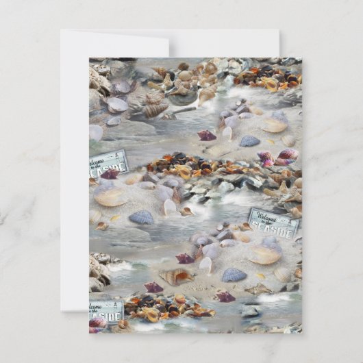 Seaside Wedding Feesten op het strand Aankondiging (Achterkant)