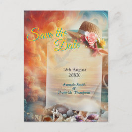 Seaside Wedding Feesten op het strand Aankondigingskaart