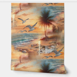 Seaside Wedding Feesten op het strand Behang