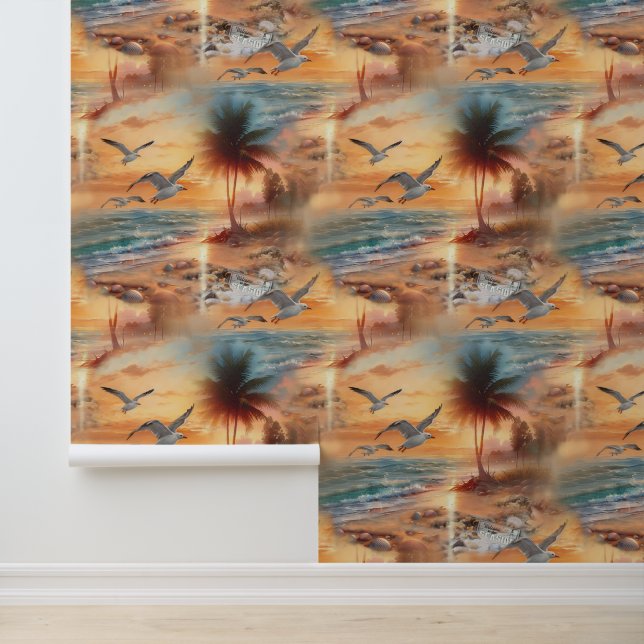 Seaside Wedding Feesten op het strand Behang (Applicatie)