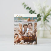 Seaside Wedding Feesten op het strand Feestdagenkaart (Staand voorkant)